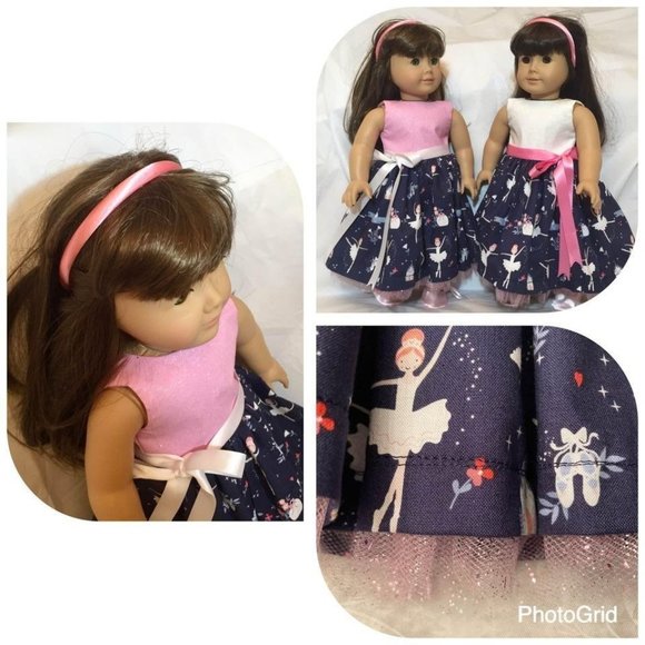 New Doll Clothes Dance Dress Pink Ballet Sparkle fits American Girl and 18” Doll - Picture 4 of 4
